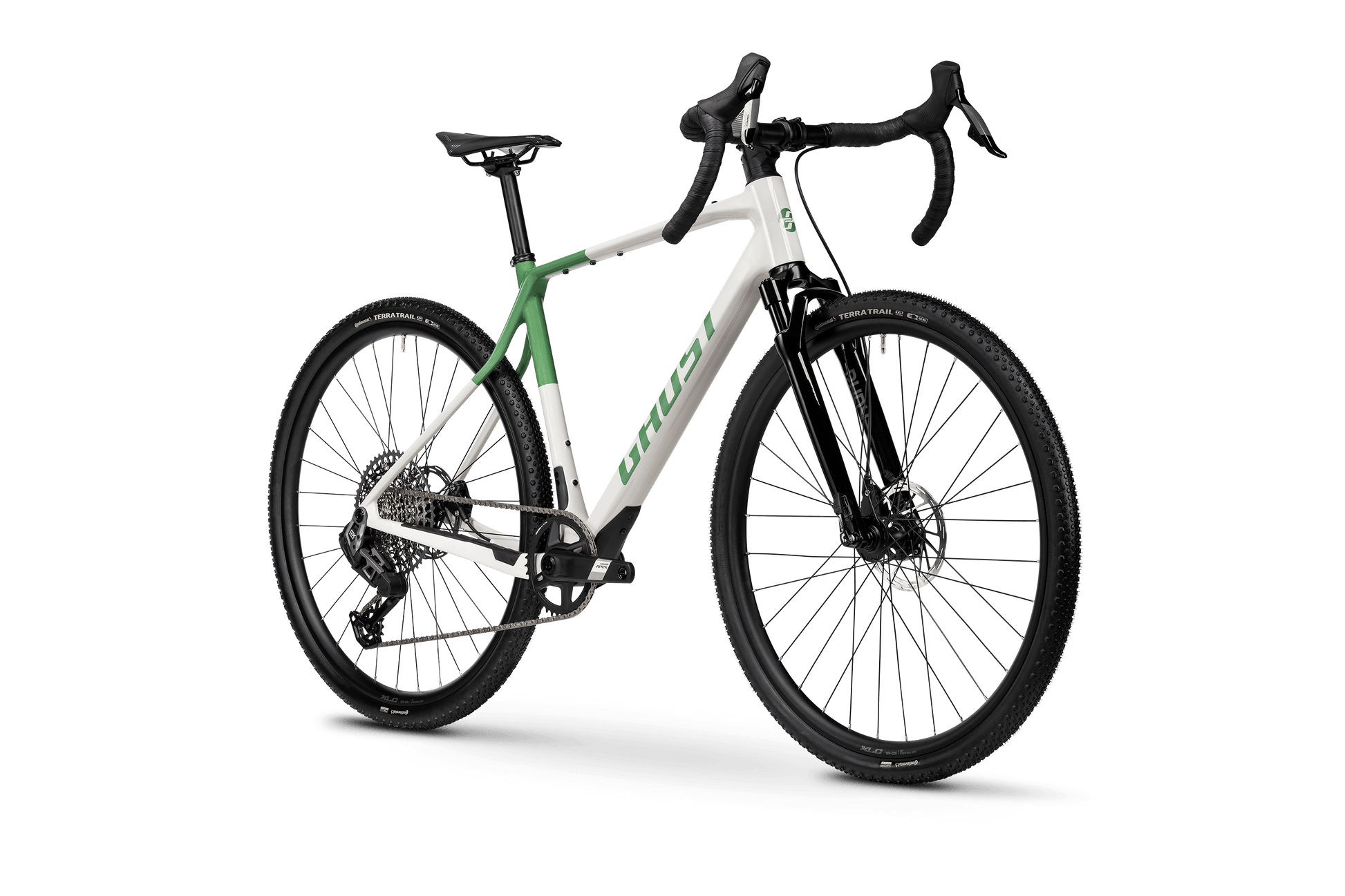 ghost gravel bike 2019 ASKET CF FULL PARTY - HIGH / XS / silver stone/meadow green